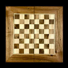 Load image into Gallery viewer, Handmade Walnut Wood Backgammon, Chess & Checkers