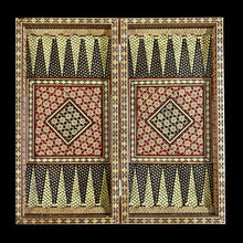 Load image into Gallery viewer, Handmade Inlaid Khatam Kari Backgammon, Chess & Checkers Board