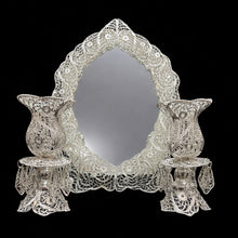 Load image into Gallery viewer, Handmade Filigree Mirror & Candle Holders