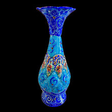 Load image into Gallery viewer, Hand Painted Enamel on Copper Mina kari Vases