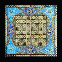Load image into Gallery viewer, Handmade Inlaid Khatam Kari Backgammon, Chess & Checkers Board