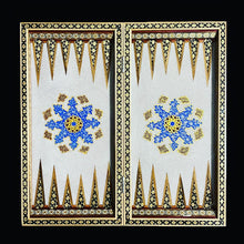 Load image into Gallery viewer, Handmade Inlaid Khatam Kari Backgammon, Chess & Checkers Board