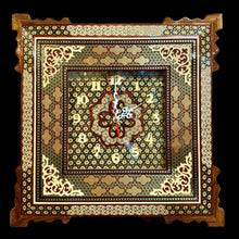 Load image into Gallery viewer, Handmade Inlaid & Enamel Khatam Kari and Mina Kari Clocks Wall Hanging Wall Art