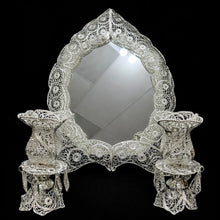 Load image into Gallery viewer, Handmade Filigree Mirror & Candle Holders