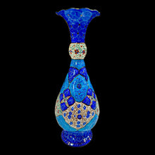 Load image into Gallery viewer, Hand Painted Enamel on Copper Mina kari Vases