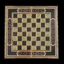 Load image into Gallery viewer, Handmade Inlaid Khatam Kari Backgammon, Chess & Checkers Board