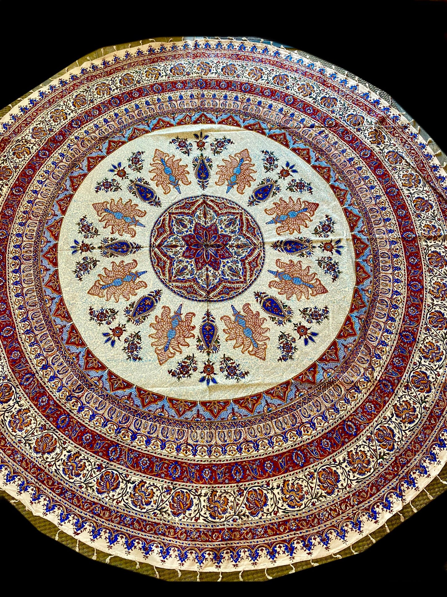 Round Ghalamkar Tablecloths