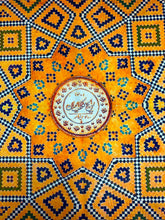 Load image into Gallery viewer, Farsi Calligraphy & Tile Design Persian Square Tablecloths