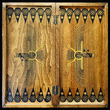 Load image into Gallery viewer, Handmade wooden backgammon,chess & checkers