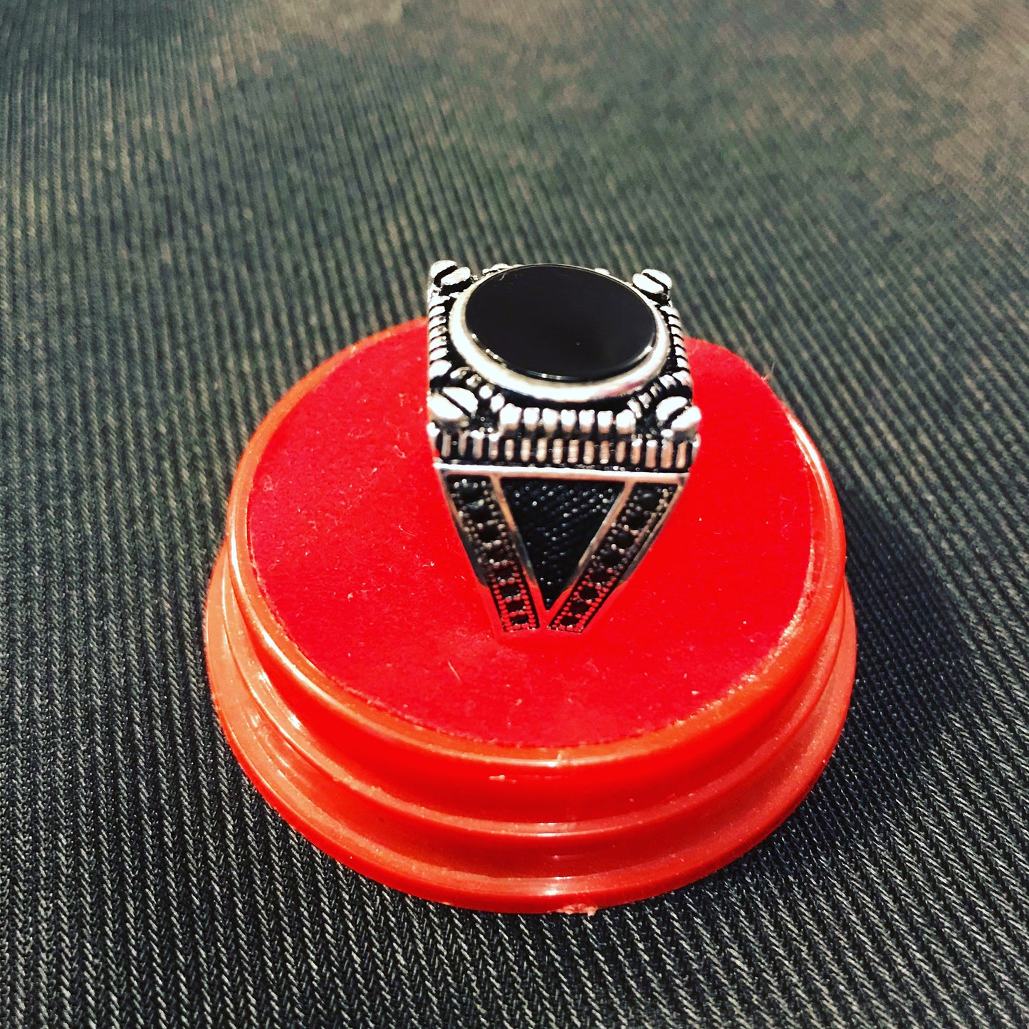925 Sterling Silver Black Agate Rings