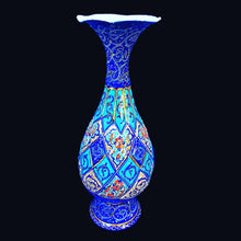 Load image into Gallery viewer, Hand Painted Enamel on Copper Mina kari Vases