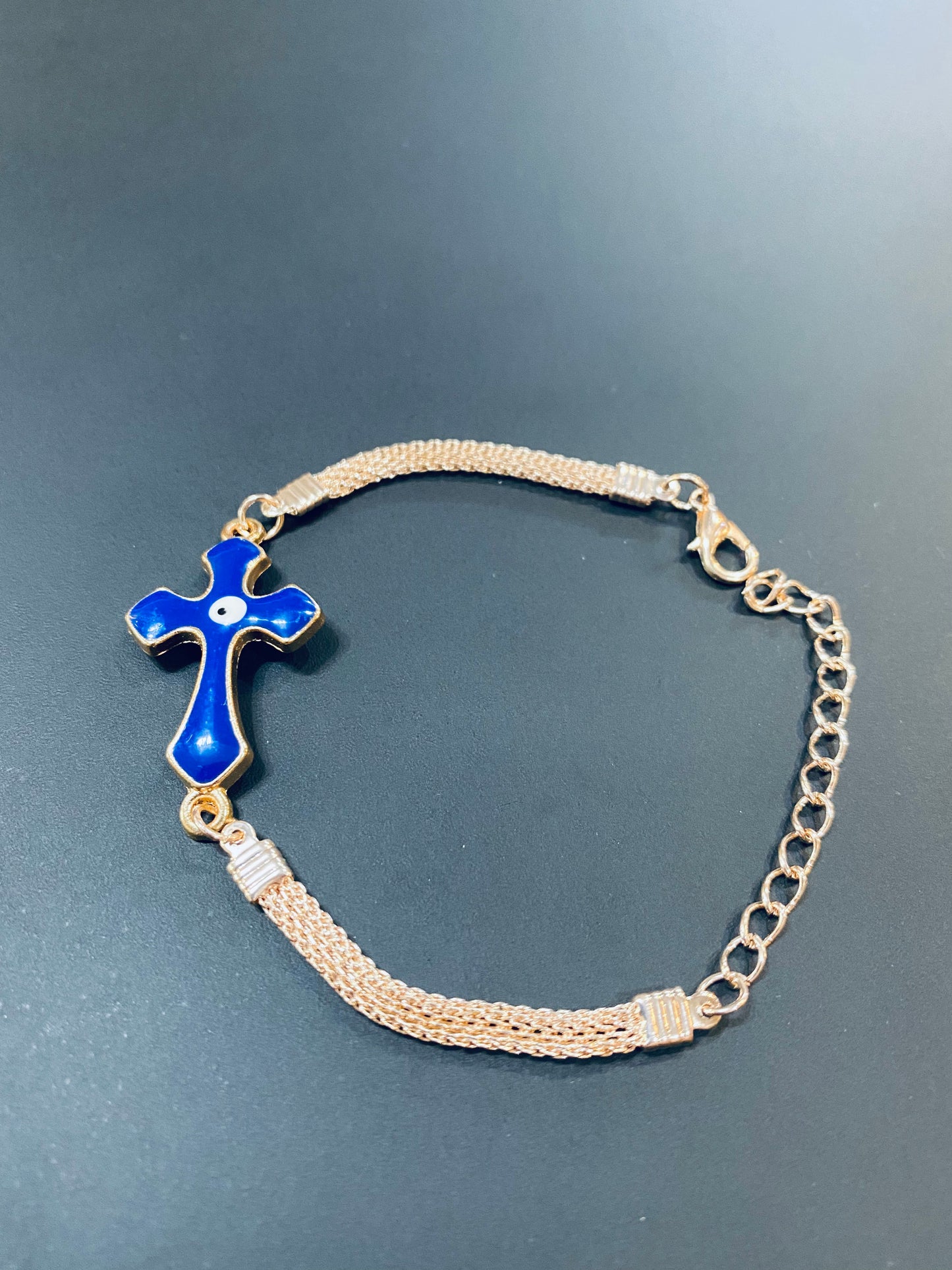 Rose Gold Evil Eye Bracelet