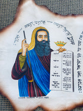 Load image into Gallery viewer, Handmade Inlaid & Hand Painted On Leather Ten Commandments