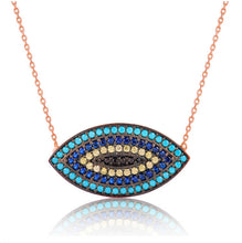 Load image into Gallery viewer, 925 Sterling Silver Evil Eye Necklace