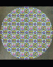 Load image into Gallery viewer, Farsi Calligraphy & Tile Design Persian Round tablecloths