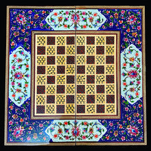 Load image into Gallery viewer, Handmade Inlaid Khatam Kari Backgammon, Chess & Checkers Board