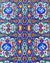 Load image into Gallery viewer, Farsi Calligraphy & Tile Design Persian Square Tablecloths