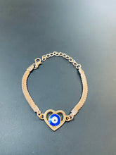 Load image into Gallery viewer, Rose Gold Evil Eye Bracelet