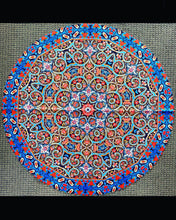 Load image into Gallery viewer, Farsi Calligraphy & Tile Design Persian Round tablecloths