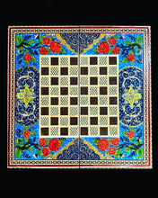 Load image into Gallery viewer, Handmade Inlaid Khatam Kari Backgammon, Chess & Checkers Board