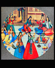 Load image into Gallery viewer, Farsi Calligraphy & Tile Design Persian Round tablecloths