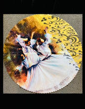 Load image into Gallery viewer, Farsi Calligraphy & Tile Design Persian Round tablecloths