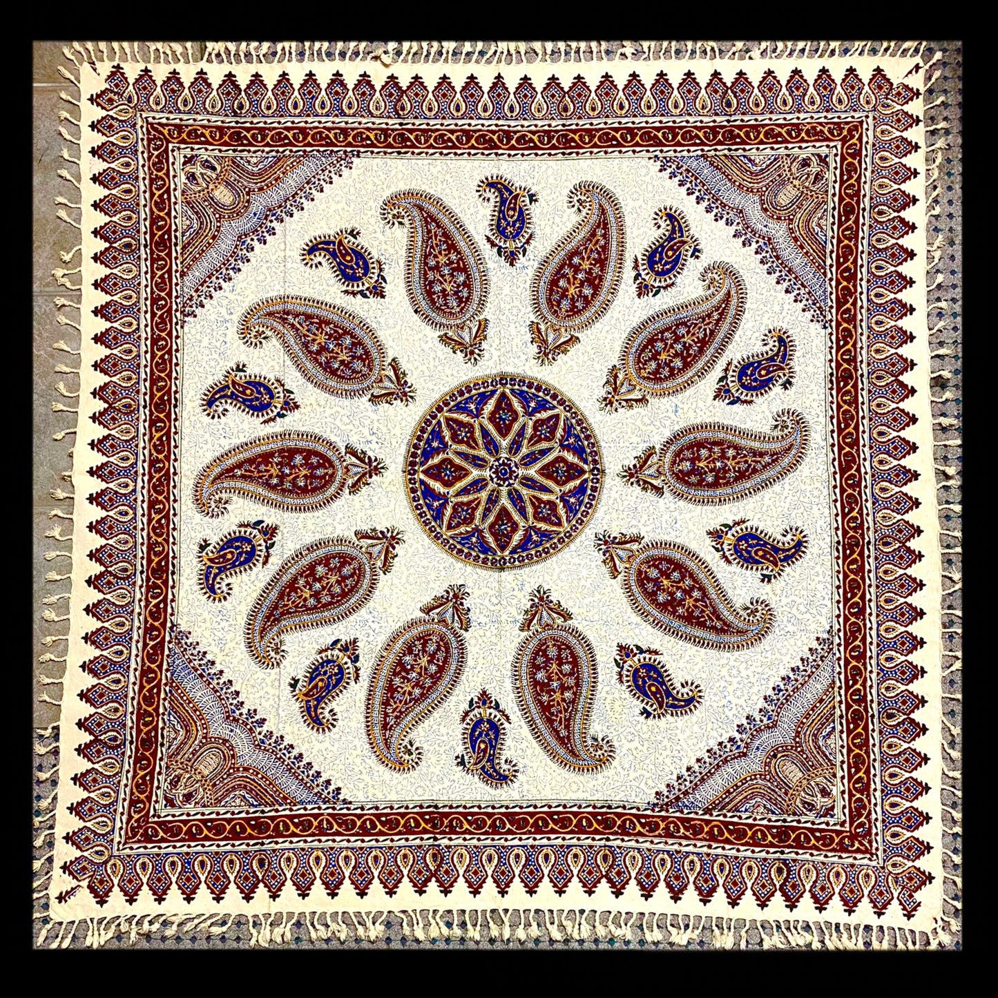 Square Ghalamkar Tablecloths