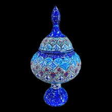 Load image into Gallery viewer, Hand Painted Enamel On Copper Mina Kari Candy Bowl
