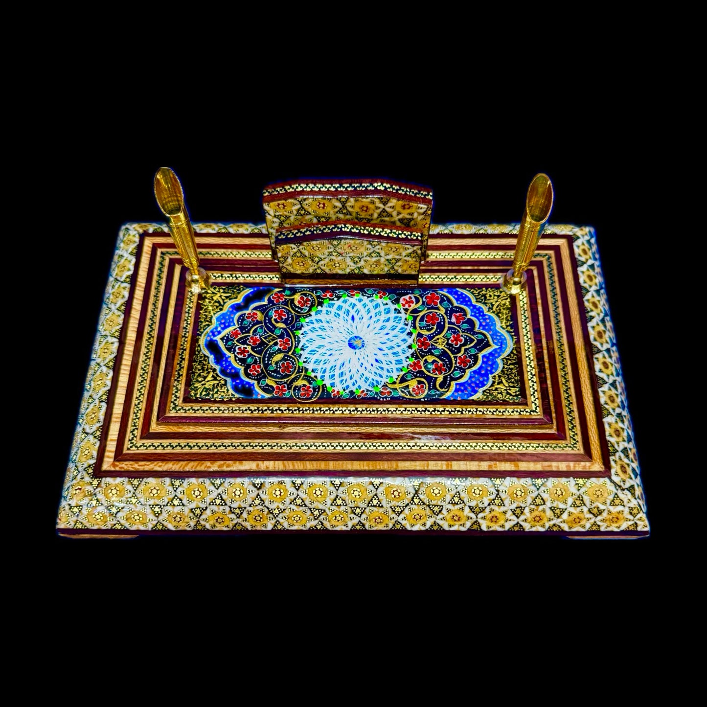 Handmade Inlaid Pen, Envelope or Business Card Holder