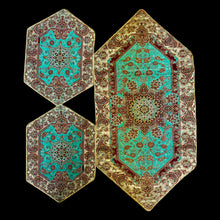 Load image into Gallery viewer, Handmade Termeh 3 Pieces Coffee Table Table Runner &amp; Side Table Tablecloths
