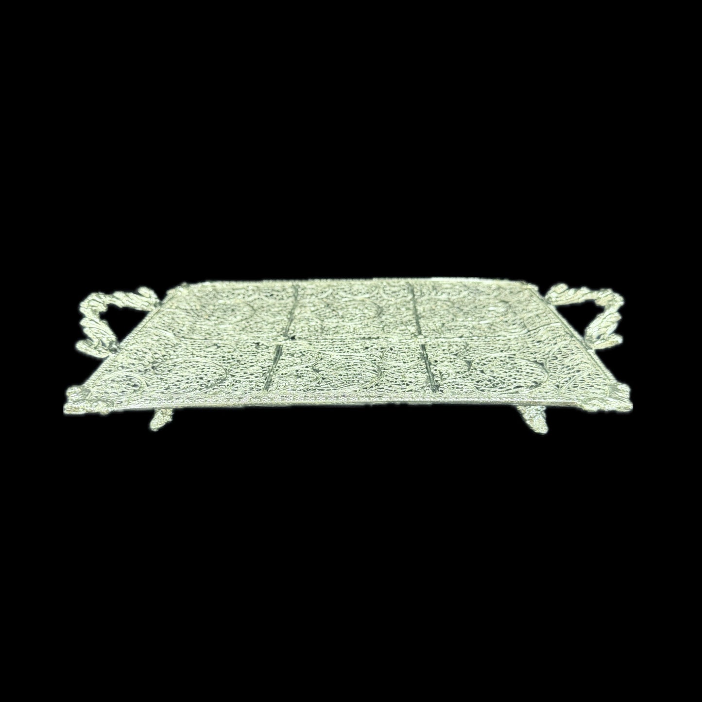 Handmade Filigree Silver & Gold Plated Trays