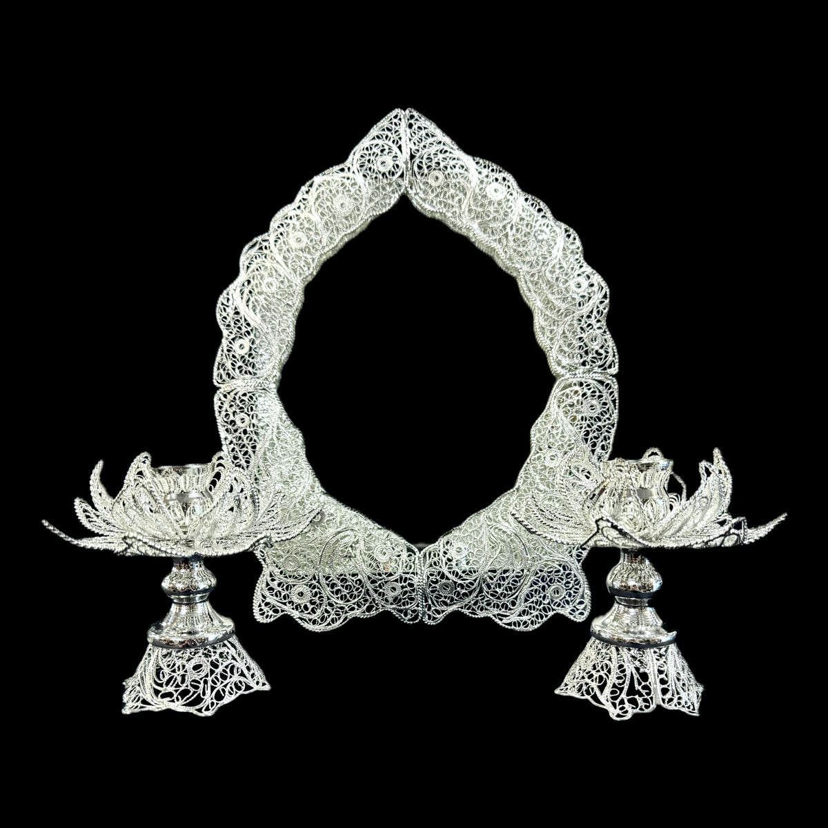 Handmade Filigree Mirror & Candle Holders