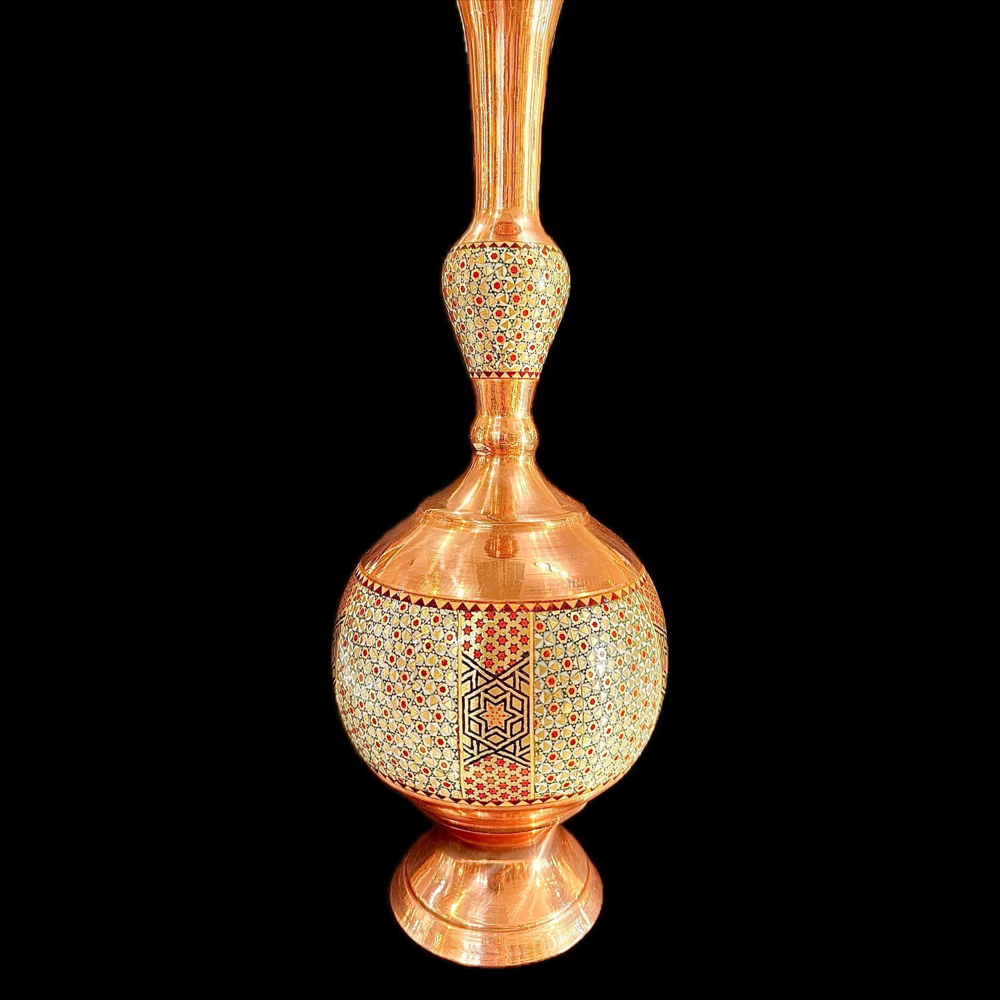 Handmade Inlaid On Copper Khatam Kari Dishes