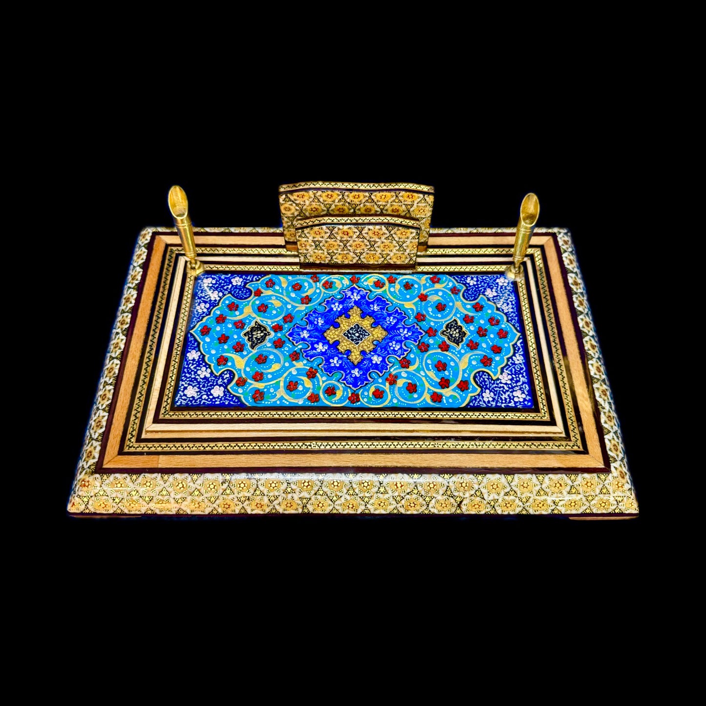 Handmade Inlaid Pen, Envelope or Business Card Holder
