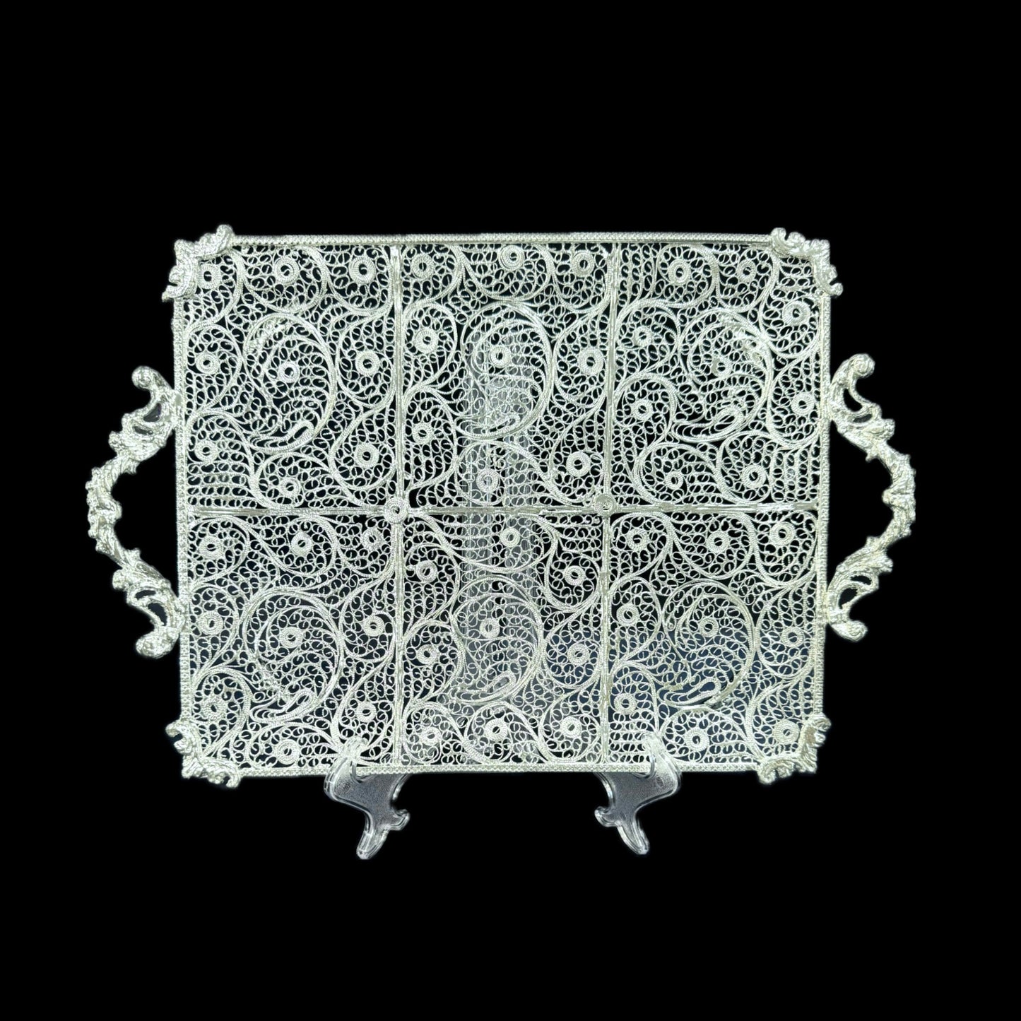Handmade Filigree Silver & Gold Plated Trays