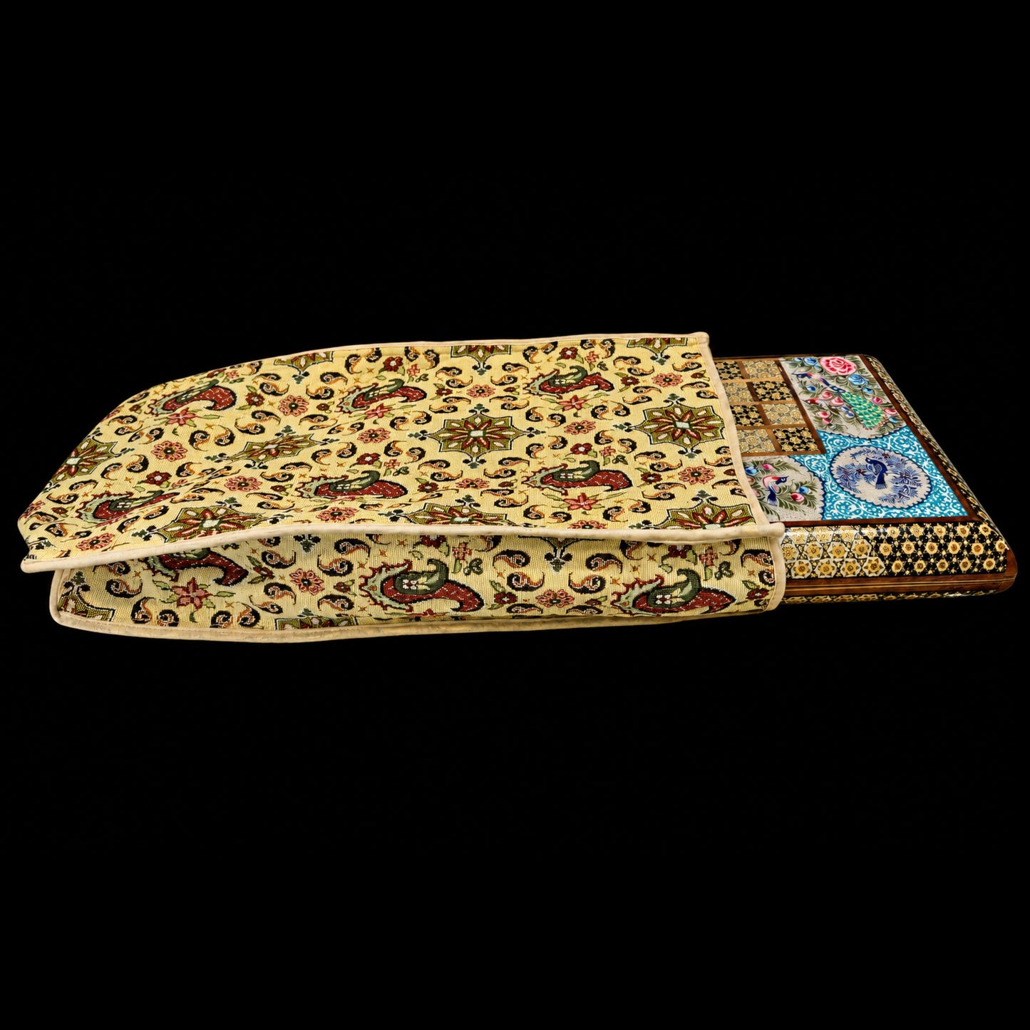 Handmade Inlaid Khatam Kari Backgammon, Chess & Checkers Board