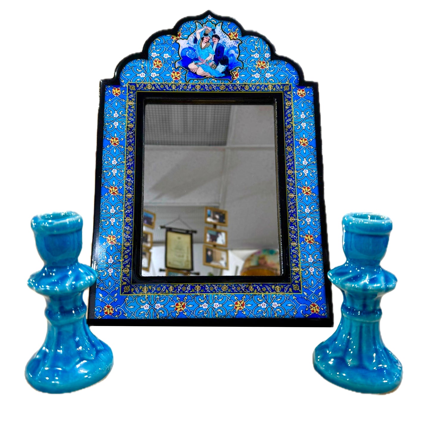 Handmade Mirrors & Candle Holders For Haftsin Persian New Year