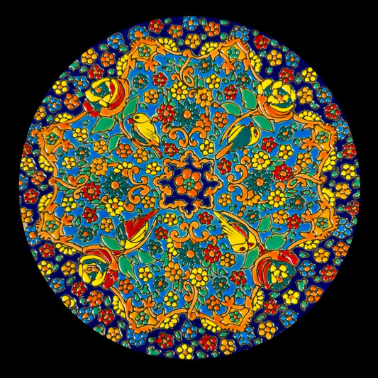 Hand Painted Enamel on Clay Plates Minakari Wall Hanging Wall Art