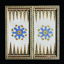 Load image into Gallery viewer, Handmade Inlaid Khatam Kari Backgammon, Chess &amp; Checkers Board
