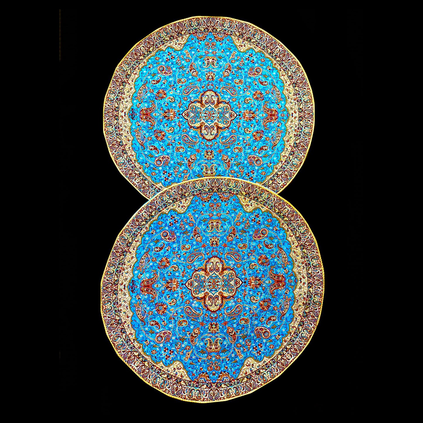 Handmade Small Round Termeh Tablecloths