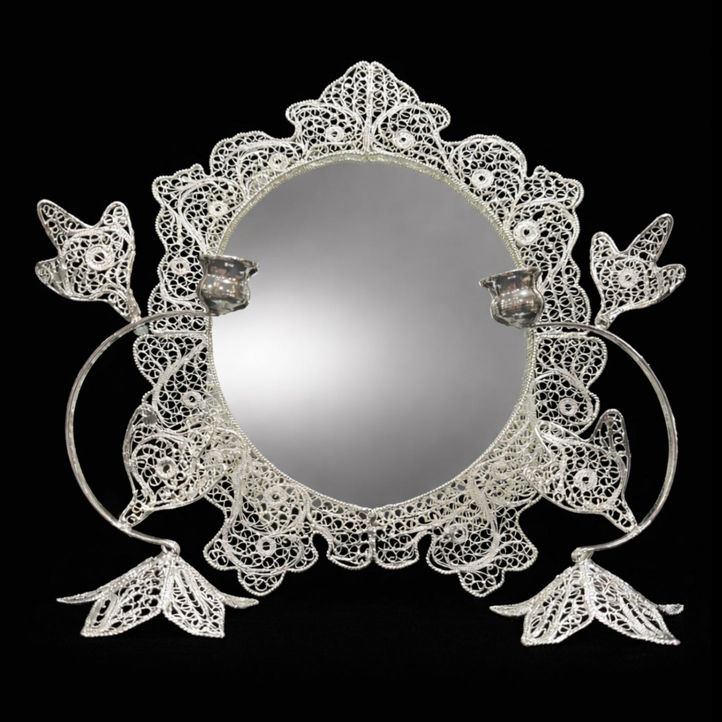 Handmade Filigree Mirror & Candle Holders