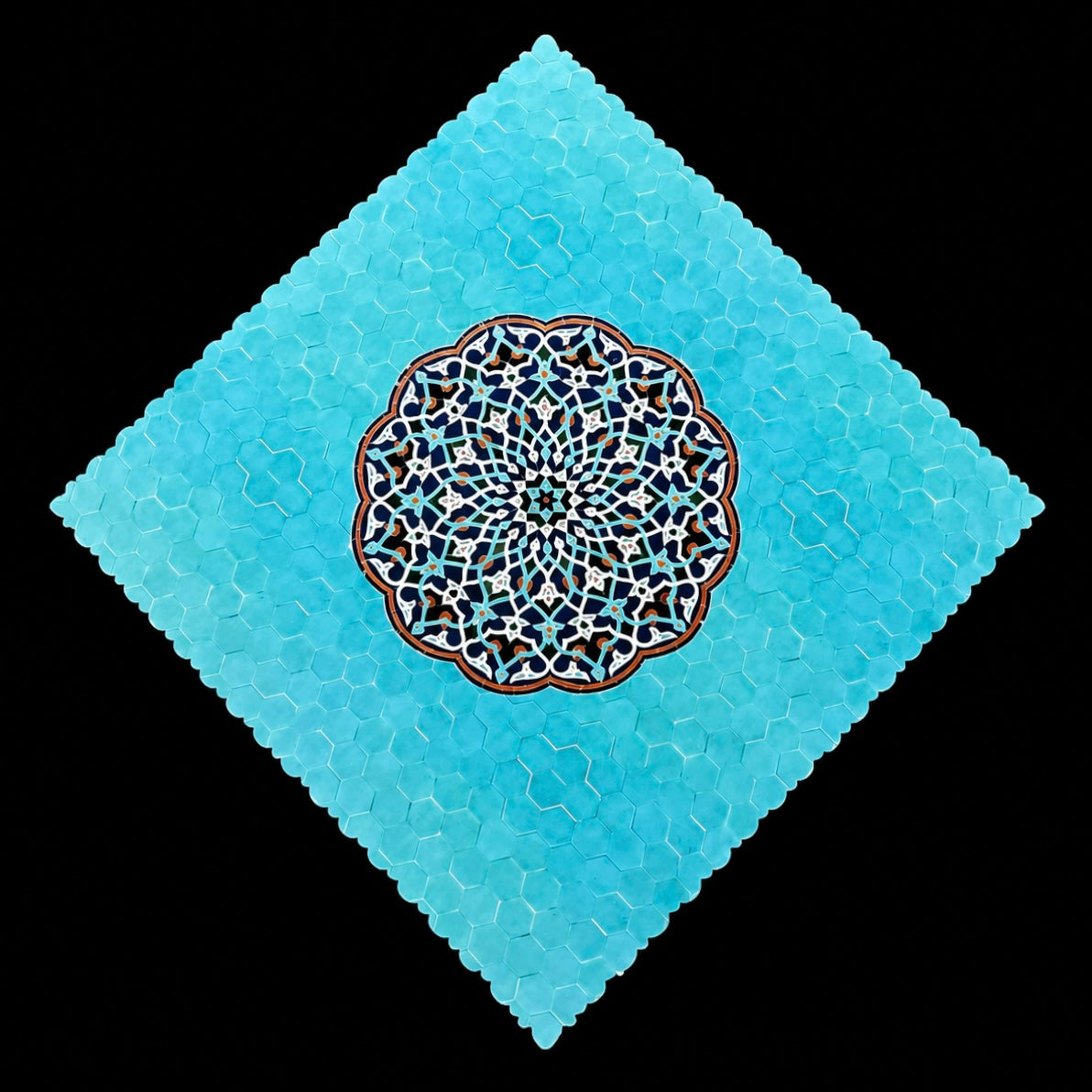 Farsi Calligraphy & Tile Design Persian Square Tablecloths