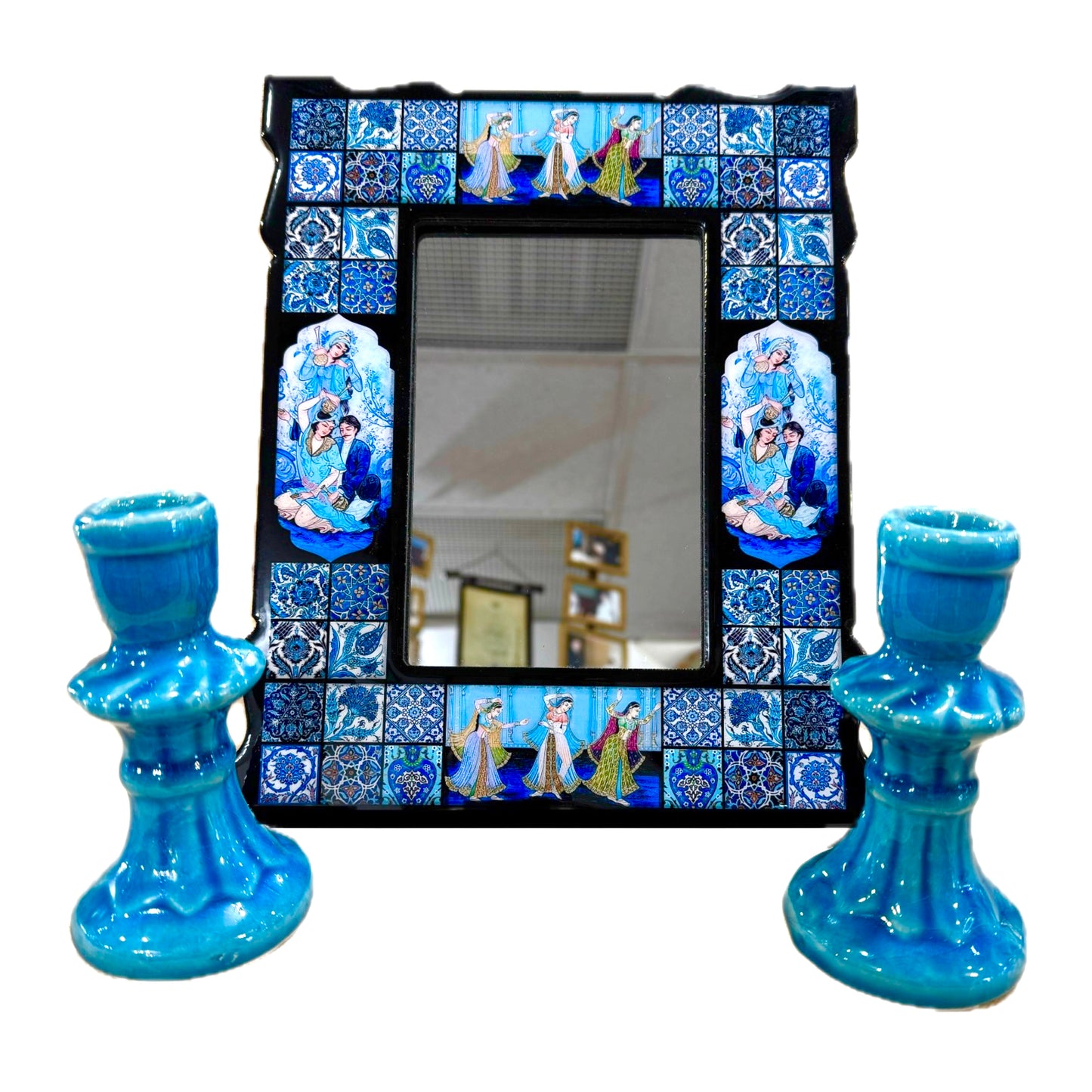 Handmade Mirrors & Candle Holders For Haftsin Persian New Year