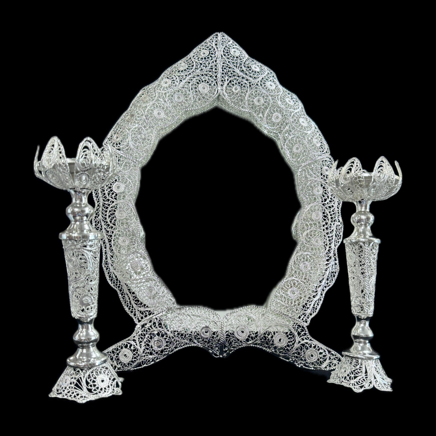 Handmade Filigree Mirror & Candle Holders