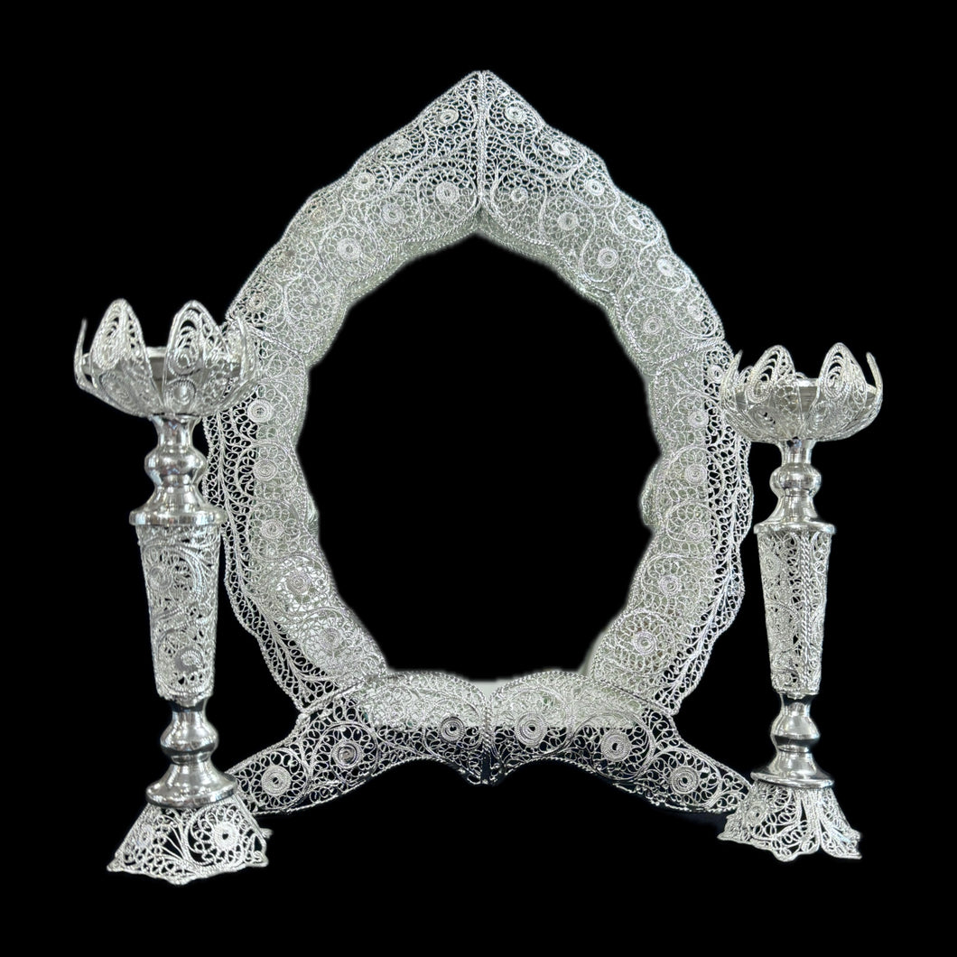 Handmade Filigree Mirror & Candle Holders
