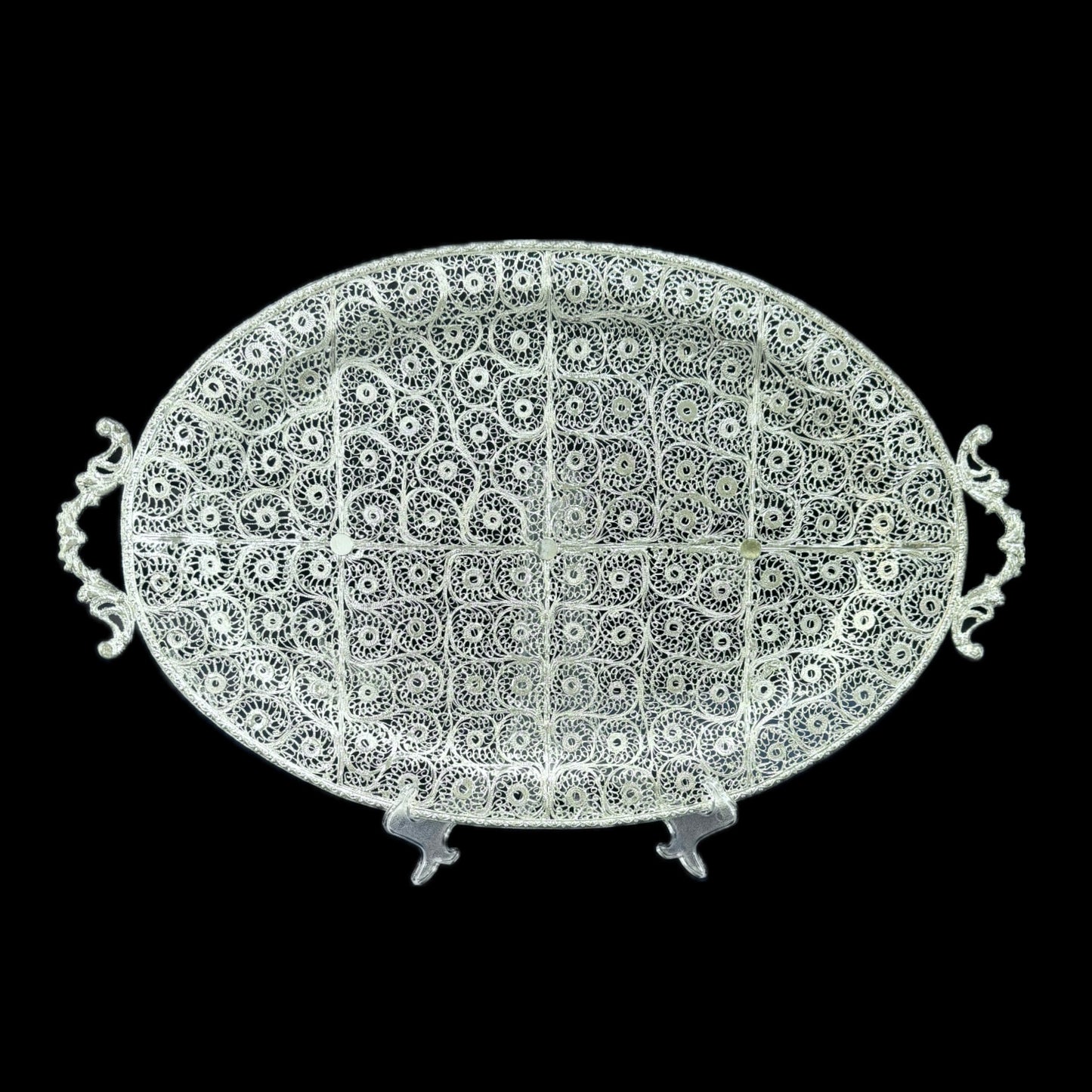 Handmade Filigree Silver & Gold Plated Trays