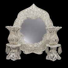 Load image into Gallery viewer, Handmade Filigree Mirror &amp; Candle Holders
