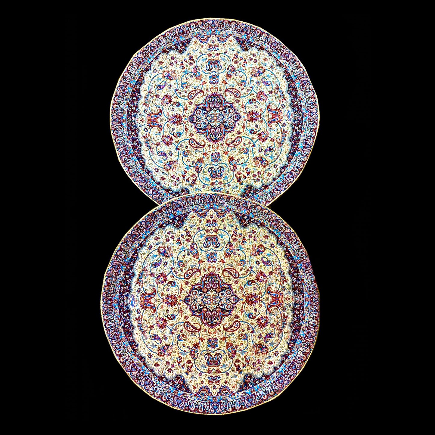 Handmade Small Round Termeh Tablecloths
