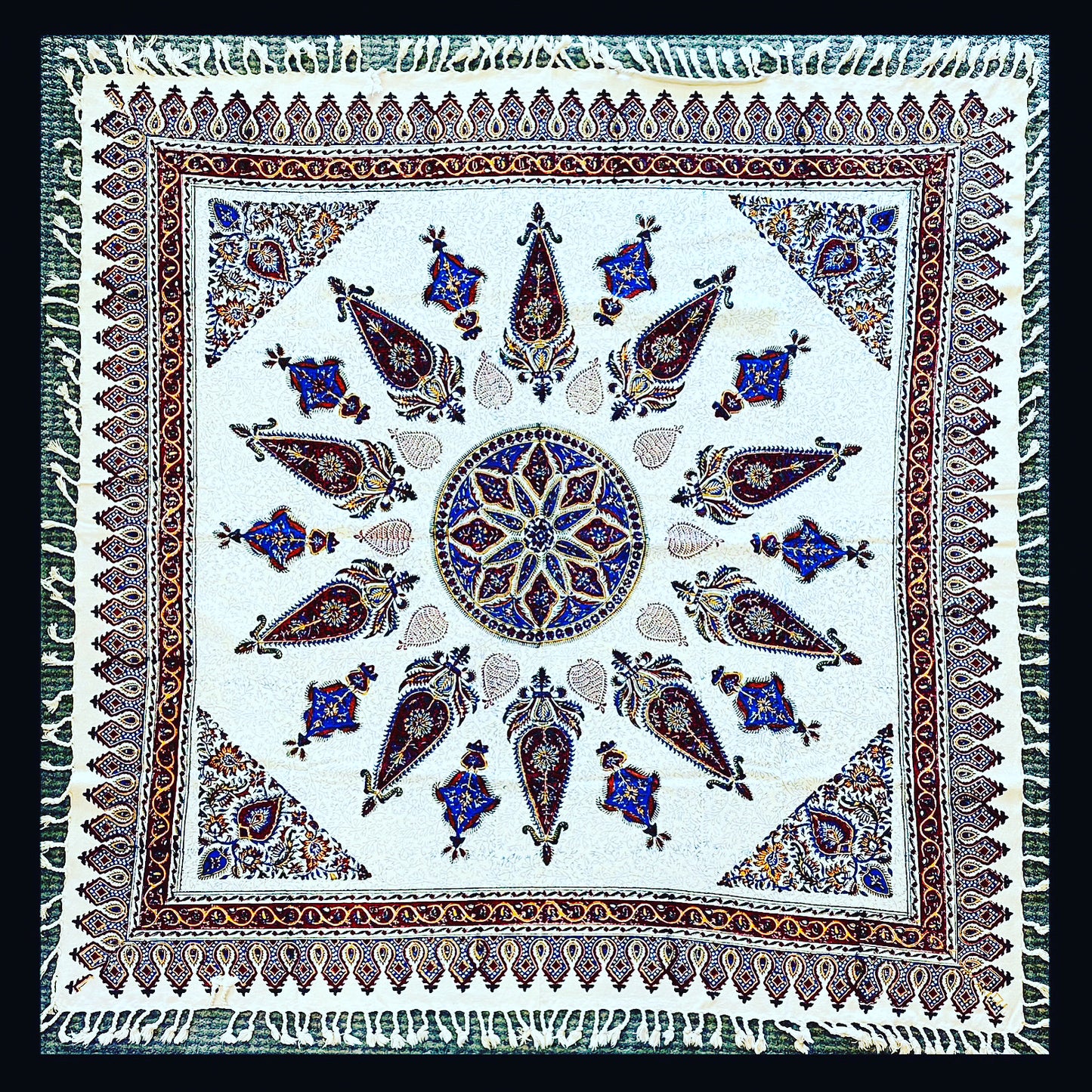 Square Ghalamkar Tablecloths