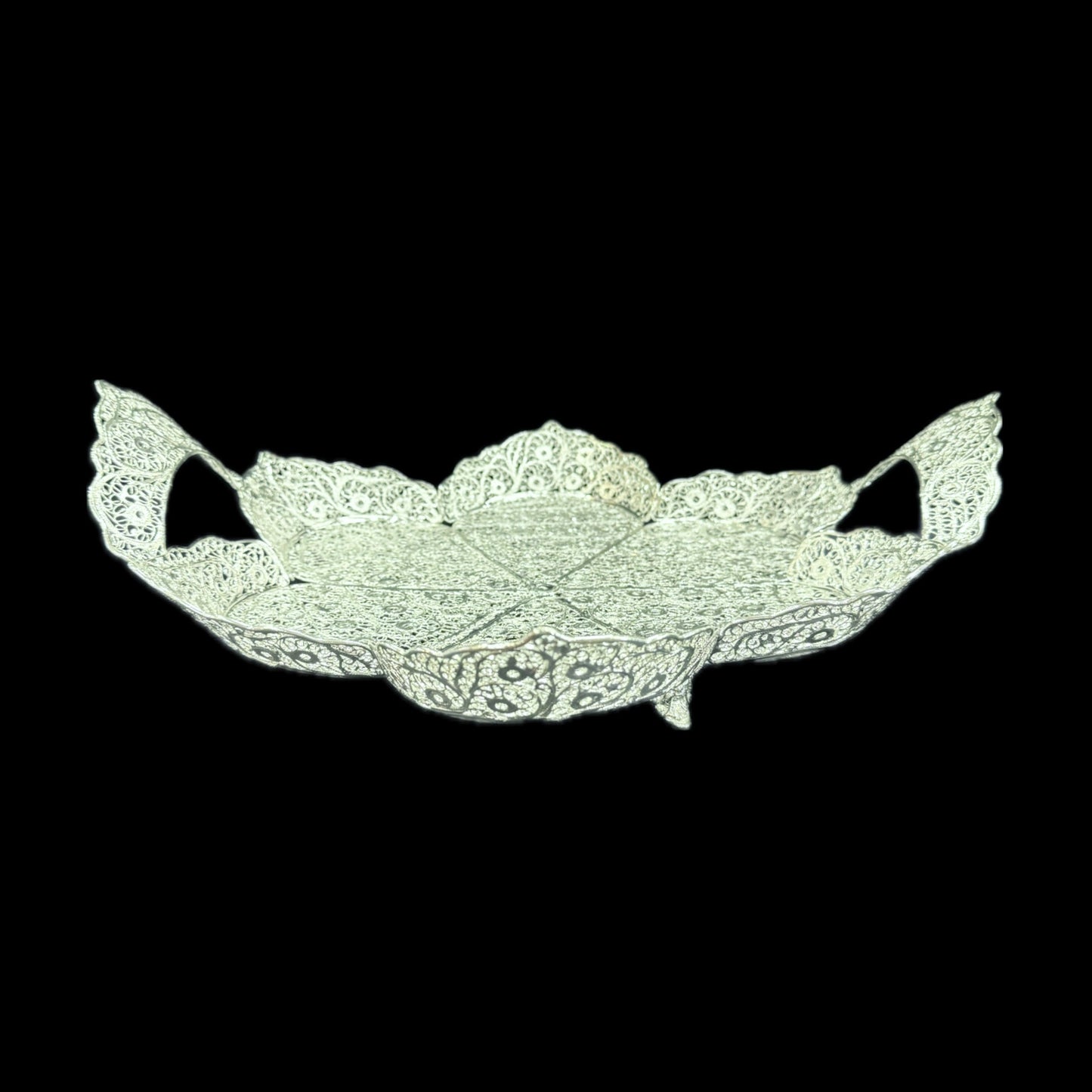 Handmade Filigree Silver & Gold Plated Trays